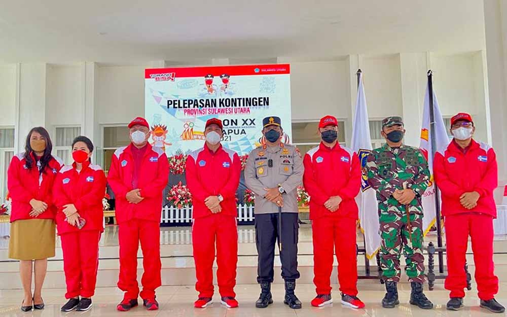 Gubernur Sulut Lepas Kontingen PON, Danlanud Sam Ratulangi Jadi Ketua Kontingen