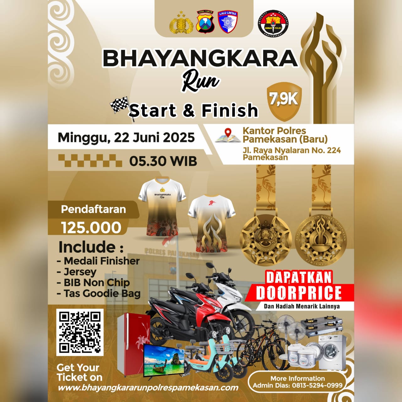 Polres Pamekasan Undang Masyarakat Ikuti Bhayangkara Run 2025