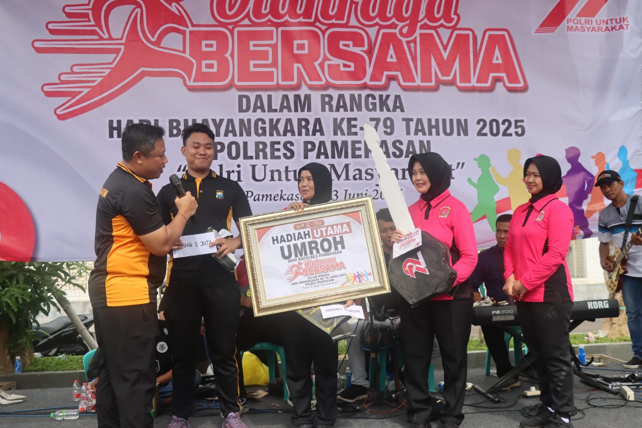 Polres Pamekasan Gelar Olahraga Bersama, Pererat Sinergi Menyambut Hari Bhayangkara Ke-79
