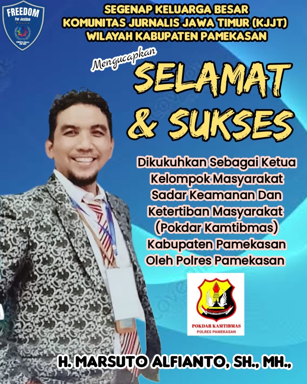 Pengukuhan Ketua Pokdar Kamtibmas: KJJT Pamekasan Berharap Sinergi dengan Masyarakat