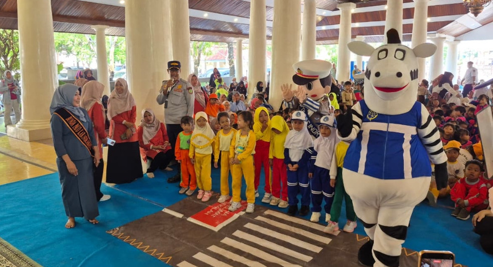 Dishub dan Bunda PAUD Tanamkan Kesadaran Berlalu-Lintas Sejak Dini