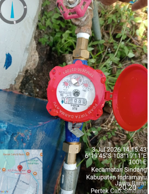 Water Meter Air PDAM Kembali Dipasang di Kantor Balai Wartawan Indramayu